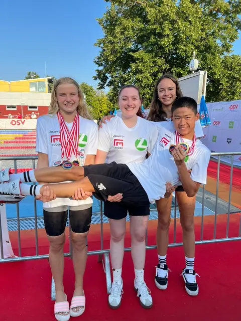 Jun Liang Li sicherte sich mit starken Leistungen über 100 und 200 Meter Brust gleich zwei österreichische Nachwuchsmeistertitel. | Foto: SV Leoben