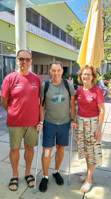 Das Organisationsteam: Kurt Kramesberger, Richard Lämmerhofer, Barbara Kramesberger. Lämmerhofer hat seinen OP-Termin extra verschoben. Die Operation ist gut verlaufen und er trainiert schon wieder fleißig, um bald fit zu werden. | Foto: Kramesberger