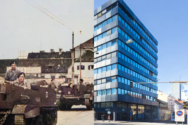Historisches Zeugnis: der Einzug der Briten in Graz. | Foto: Sammlung Kubinzky/Konstantinov