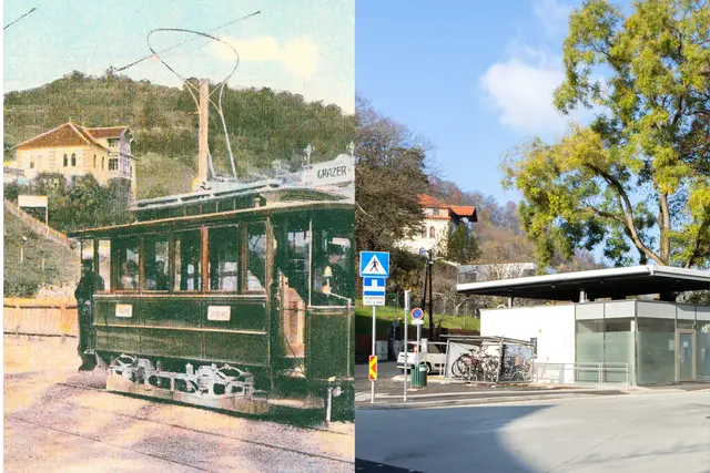 Heute wieder in Planung, doch schon einst fuhr die Straßenbahn bis nach Gösting. | Foto: Sammlung Kubinzky/Konstantinov