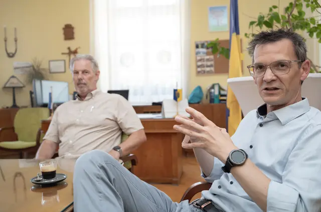 Bürgermeister Peter Teix und sein Vize sehen eine stabile Koalition bis 2030 in Neunkirchen. | Foto: Santrucek