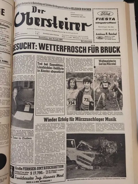 Der Obersteirer, Ausgabe vom 31. Juli 1976. | Foto: MeinBezirk