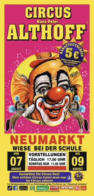Ermäßigungskarte zum Vorzeigen an der Kassa.  | Foto: Circus Hans Peter Althoff