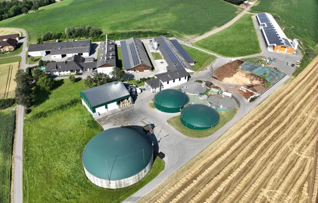 Landwirtschaftlicher Betrieb: Ansicht von oben