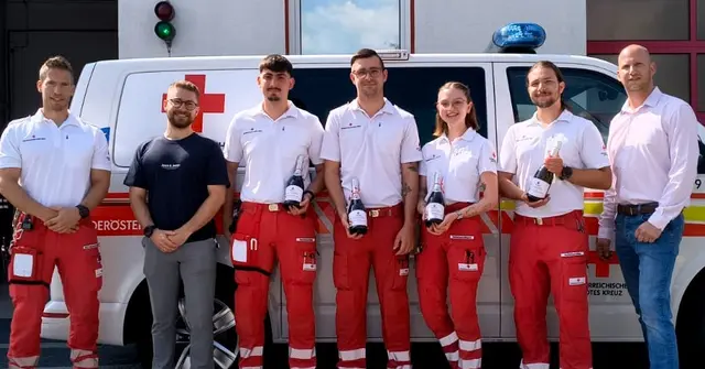 Julia, Philipp, Lorenz und Bernhard verstärken ab sofort als Notfallsanitäter das Rote Kreuz Horn. | Foto: Rotes Kreuz Horn