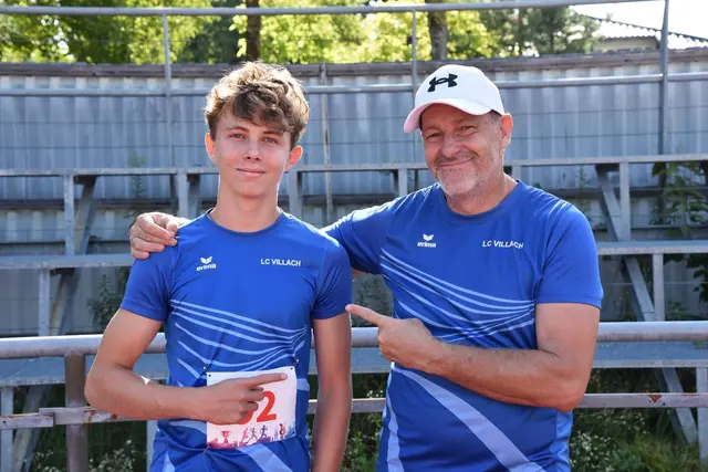 Leonhard Koffler gemeinsam mit Trainer Wolfgang Albel. | Foto: Martina Albel