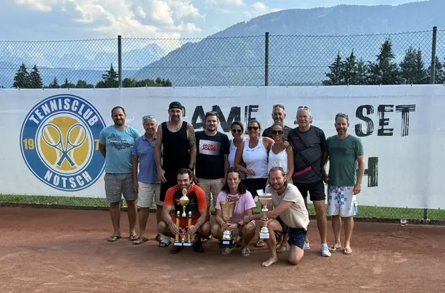 Der Tennisclub Nötsch bei der Vereinsmeisterschaft am 2. August 2026. | Foto: Tennisclub Nötsch