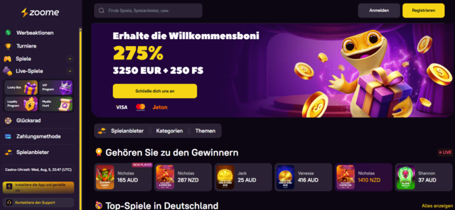Zoome webseite