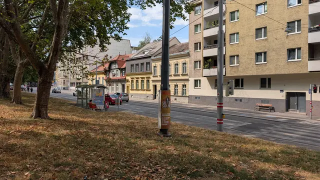 Auch auf der Krottenbachstraße ist es laut.  | Foto: Fabian Franz/MeinBezirk