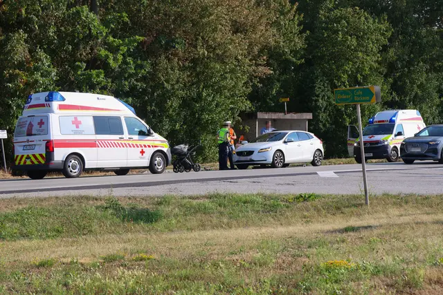 Skoda und Volvo krachen auf der Wienerstraße zwischen Gunskirchen und Edt bei Lambach zusammen. | Foto: laumat.at