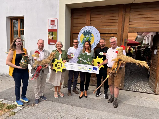 Freuen sich auf das Schnidahahn Genussfest: Alexandra Böhm, Michael Nistl, Michaela Walla, Florian Kerschbaumer, Mariella Klement-Kapeller, Hubert Wedel und Martin Preineder. | Foto: Zezula