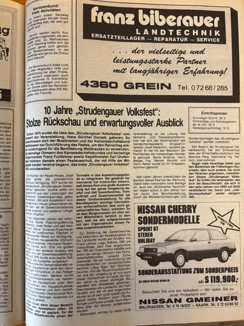 Bericht in der "Mühlviertler Rundschau", 1985. | Foto: MeinBezirk Perg/leon