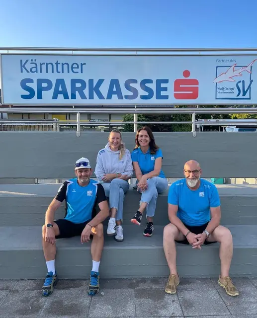 Andreas Wadler, Sabine Puggl, Daniela Wadler und Michael Schüssler (v.l.) treten am 24. August geschlossen zurück. | Foto: Wolfsberger Schwimmverein