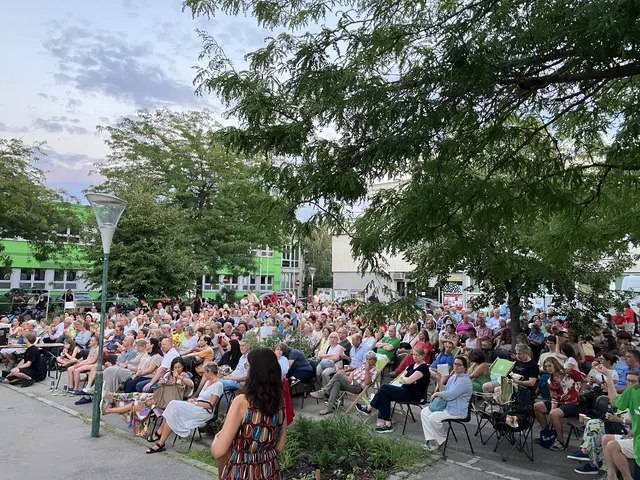 Viele Interessierte an einem lauen Sommerabend am Marienplatz | Foto: Agnes Wühr - Grüne
