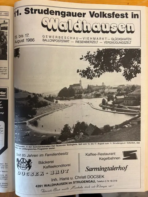 Sonderthema zum damaligen Volksfest in der "Mühlviertler Rundschau", Jahr 1986. | Foto: MeinBezirk Perg/leon