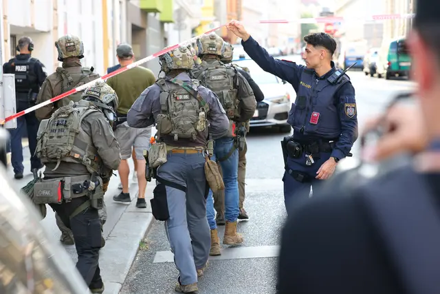 Nach einem mutmaßlichen Überfall auf eine Dorotheum-Filiale in Währing laufen die Ermittlungen auf Hochtouren. | Foto: APA-Images / APA / TOBIAS STEINMAURER