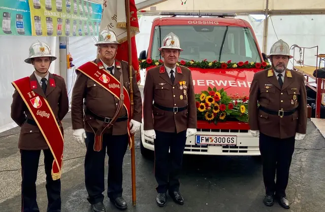 Die Segnung des neuen Feuerwehrfahrzeugs war Teil des dreitägigen Festes, das zum 140-jährigen Bestehen der Feuerwehr abgehalten wurde. | Foto: Stadtgemeinde Güssing