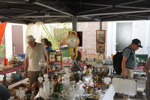 Zahlreiche Besucher stöberten durch den Flohmarkt im Innenhof des Phönix Ostarrichi.