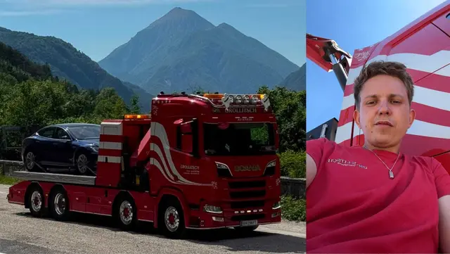 Marc nimmt mit seinem Abschlepp-Lkw teil, den er am Tag davor noch einmal auf Hochglanz bringen wird. | Foto: Privat