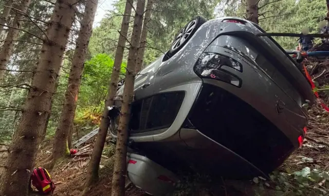 Der Lenker habe die Kontrolle über das Auto verloren, das daraufhin in den Wald abgestürzt ist. | Foto: Freiwillige Feuerwehr Millstatt
