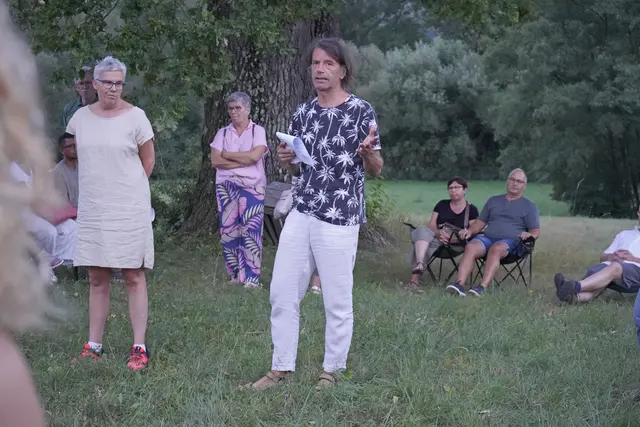 Auf den ersten Blick Idylle. Auf den Zweiten Blick ein Ort des Todes. Heimo Hopfgartner erinnerte an die Judenerschießung. | Foto: MeinBezirk