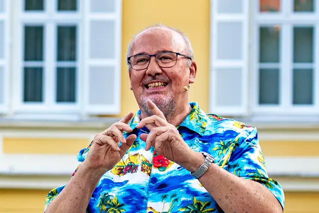 Peter Siegel in bester Laune