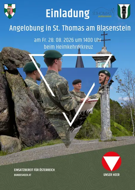 Angelobung von Militärmusikern in St. Thomas am Blasenstein.  | Foto: Kameradschaftsbund St. Thomas am Blasenstein 