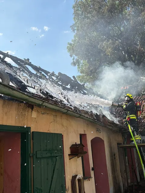 Die Feuerwehren arbeiteten von mehreren Seiten gegen die Flammen an. | Foto: FF Zellerndorf