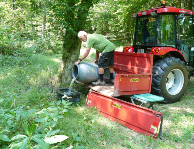 Lannach: Wasser für Wildtiere wird hier herantransportiert. | Foto: Bezirksjagdamt Deutschlandsberg