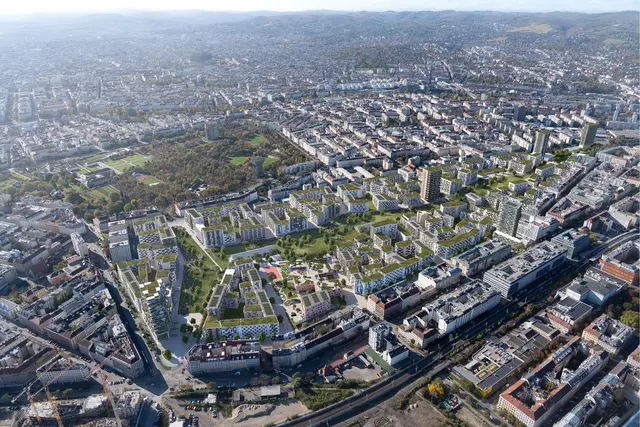 Das neue Stadtquartier Nordwestbahnhof soll besonders grün werden. | Foto: ÖBB/Redl