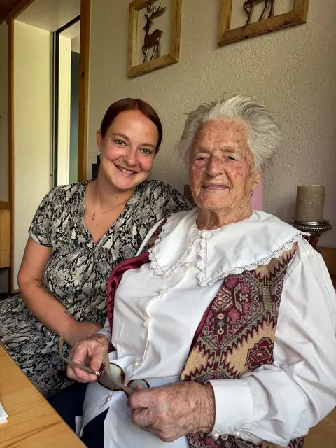 Maria Staud mit der stolzen Enkelin Catarina