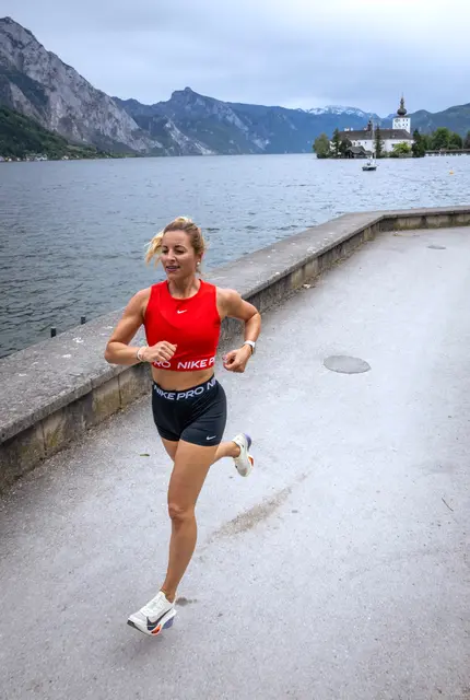 Melanie Berent von der Sektion Triathlon der Sportunion Gmunden beim Training für die WM im September. | Foto: Berent