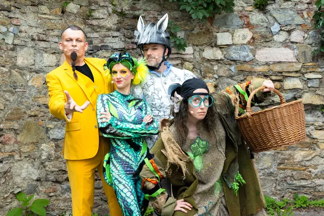 Grazer Power auf der Bühne: Patrick Weber, Eva Prosek, Randolf Destaller und Lara Lubienski (v. l.)