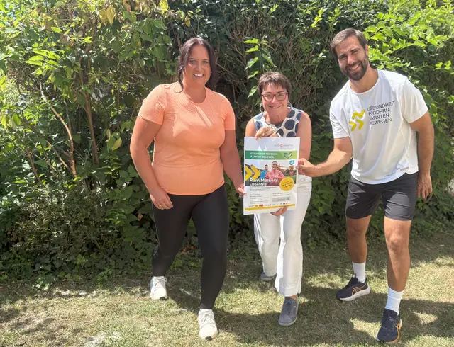 Laden zum 1. „Run4Memory“ nach Liebenfels: Pflegenahversorgerin Verena Schatz, Landesrätin Beate Prettner und Martin Schumnig (Gesundheitsförderung, Land Kärnten) | Foto: Büro LR.in Prettner