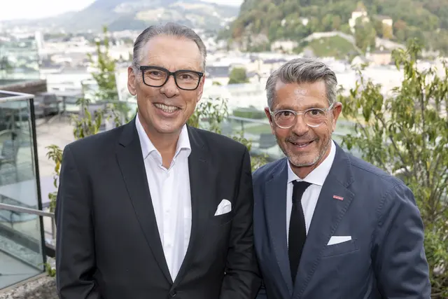 ORF Salzburg Chefredakteur und designierter Landesdirektor Gerd Schneider und RegionalMedien Salzburg Geschäftsführer und MeinBezirk Salzburg Chefredakteur Michael Kretz | Foto: Andreas Kolarik