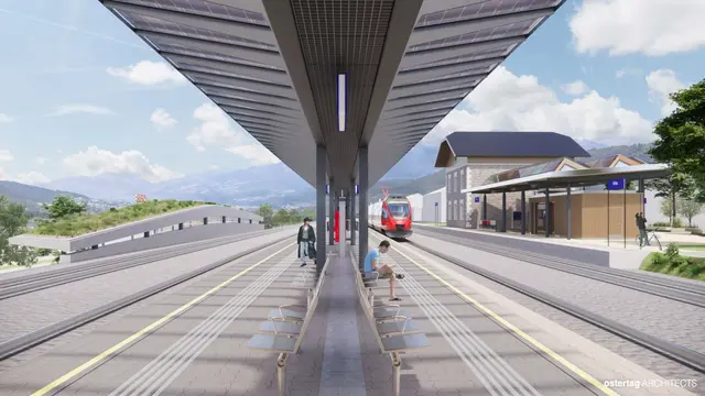 Der Bahnhof soll sich nach erfolgtem Umbau als moderne Mobilitätsdrehscheibe präsentieren. | Foto: ÖBB / Ostertag Architects.