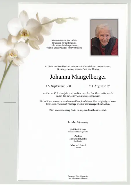 Johanna Mangelberger | Foto: Bestatter