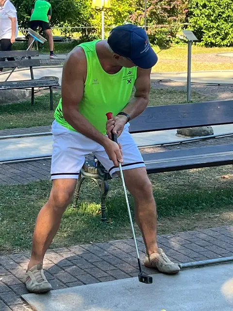 Franz Lechner holte sich mit 82 Schlägen den Sieg. | Foto: ASKÖ Minigolf Sport Club Braunau