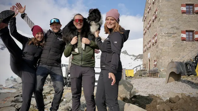 Die 19. Staffel begleitet Michaela, Florian, Maja und Ben durch ihre erste gemeinsame Saison auf der Neuen Prager Hütte. | Foto: BR Alpin/Trischler