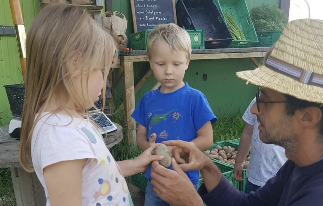 Kinder entdecken spielerisch, wie Gemüse wächst und wo Lebensmittel entstehen. | Foto: gemüslich