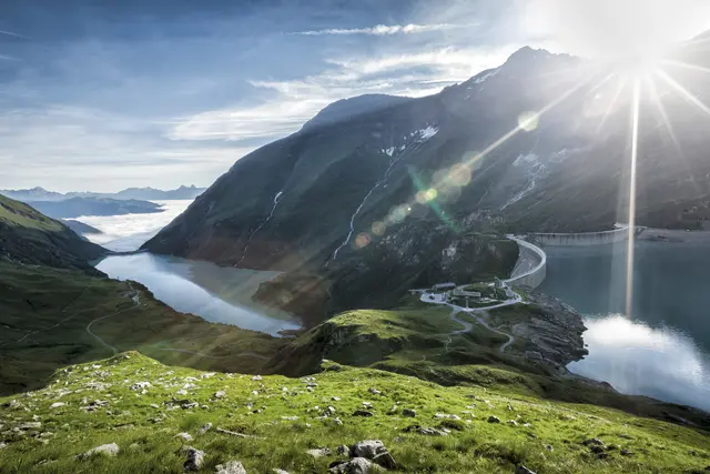 Die beiden Hochgebirgsstausseen (Mooserboden und Wasserfallboden)  | Foto: VERBUND Tourism/Joachim Heuckeroth