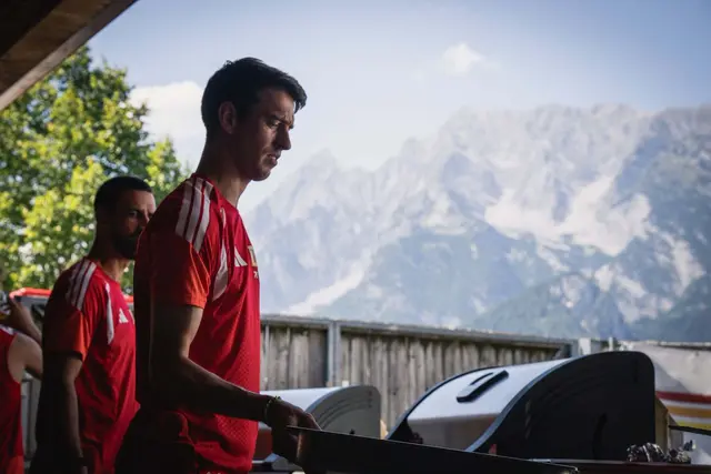 Die Spieler zeigten sich auch von der herrlichen Bergkulisse begeistert. | Foto: 1. FC Union Berlin