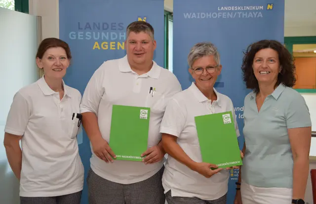 Karin Huber, Alexander Bauer, Petra Zeindl und Sonja Schindler (v.l.) | Foto: Landesklinikum Waidhofen/Thaya