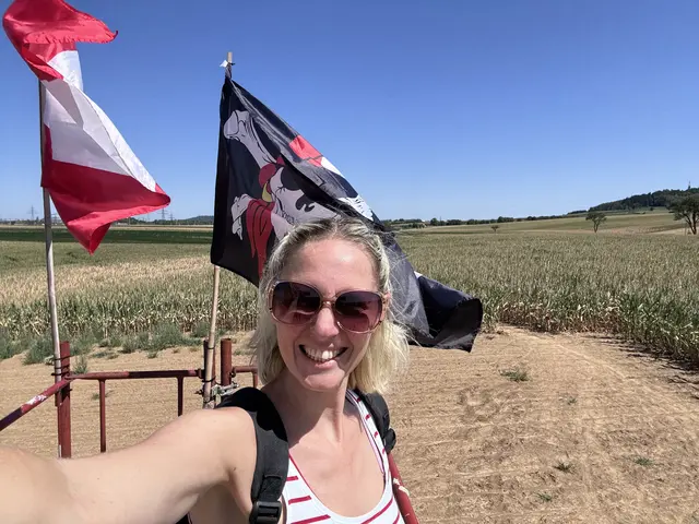Tanja Handlfinger hat den Turm erreicht.