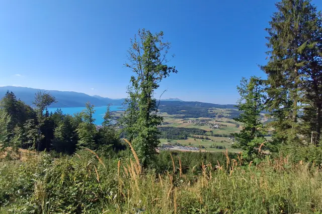 ...der Attersee strahlt mit dem Himmel um die Wette.