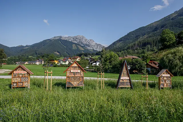 Insektenhotels mit den Namen der Ortsteile | Foto: Gemeinde Ardning