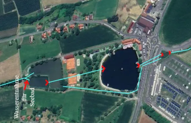 Die Wasserentnahme für das Seebad könnte Gefahren für die Umwelt bergen. | Foto: Grafik: W. Preitler