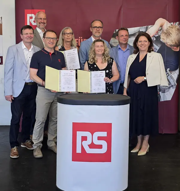 Würdigung langjähriger Mitarbeiter: Die Jubilare wurden für ihren Einsatz und ihre Treue zum Unternehmen geehrt. | Foto: RS Components 