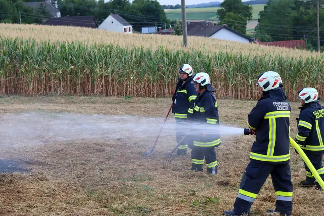 Die Feuerwehr Kemeten löschte einen Abbrand, der außer Kontrolle geraten war. | Foto: Bezirksfeuerwehrkommando Oberwart/Alexander Flaschberger