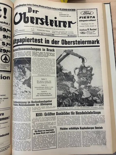 Der Obersteirer, Ausgabe vom 7. August 1976. | Foto: MeinBezirk